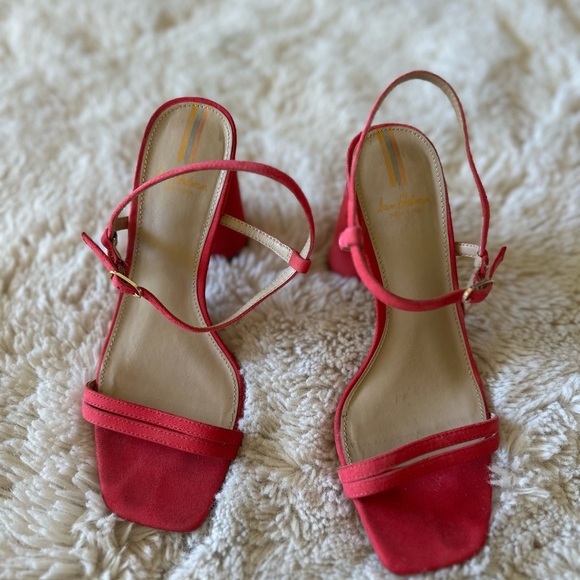 Sam Edelman Red Strappy Heels - Picture 1 of 7